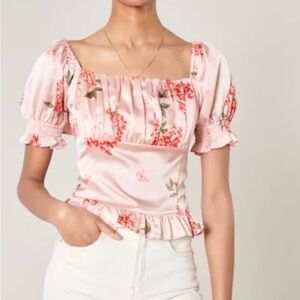Sugarlips Pink Floral Blouse